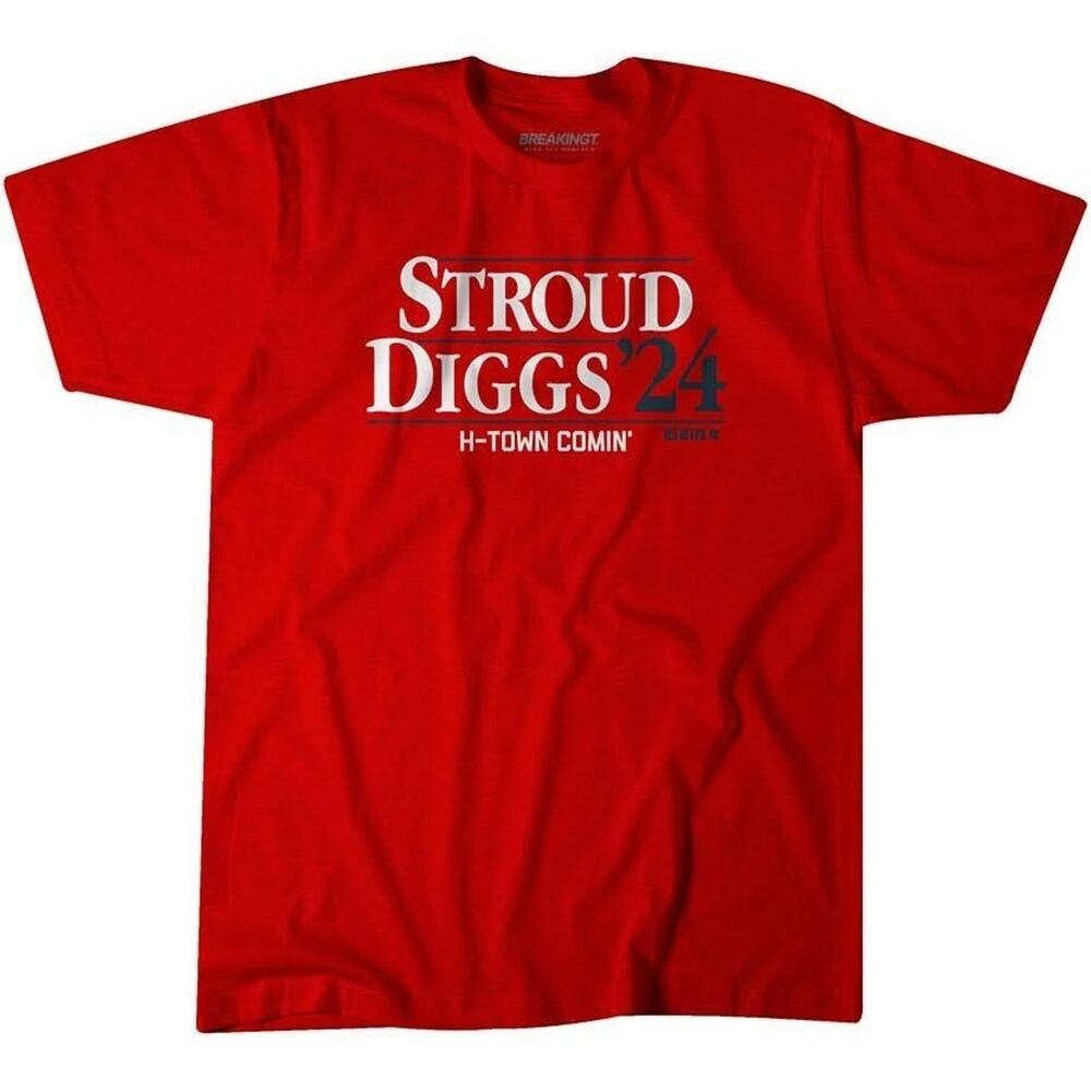 Stroud Diggs 24 HTown Comin' Red T Shirt Football Fan‎ Apparel XL NWT